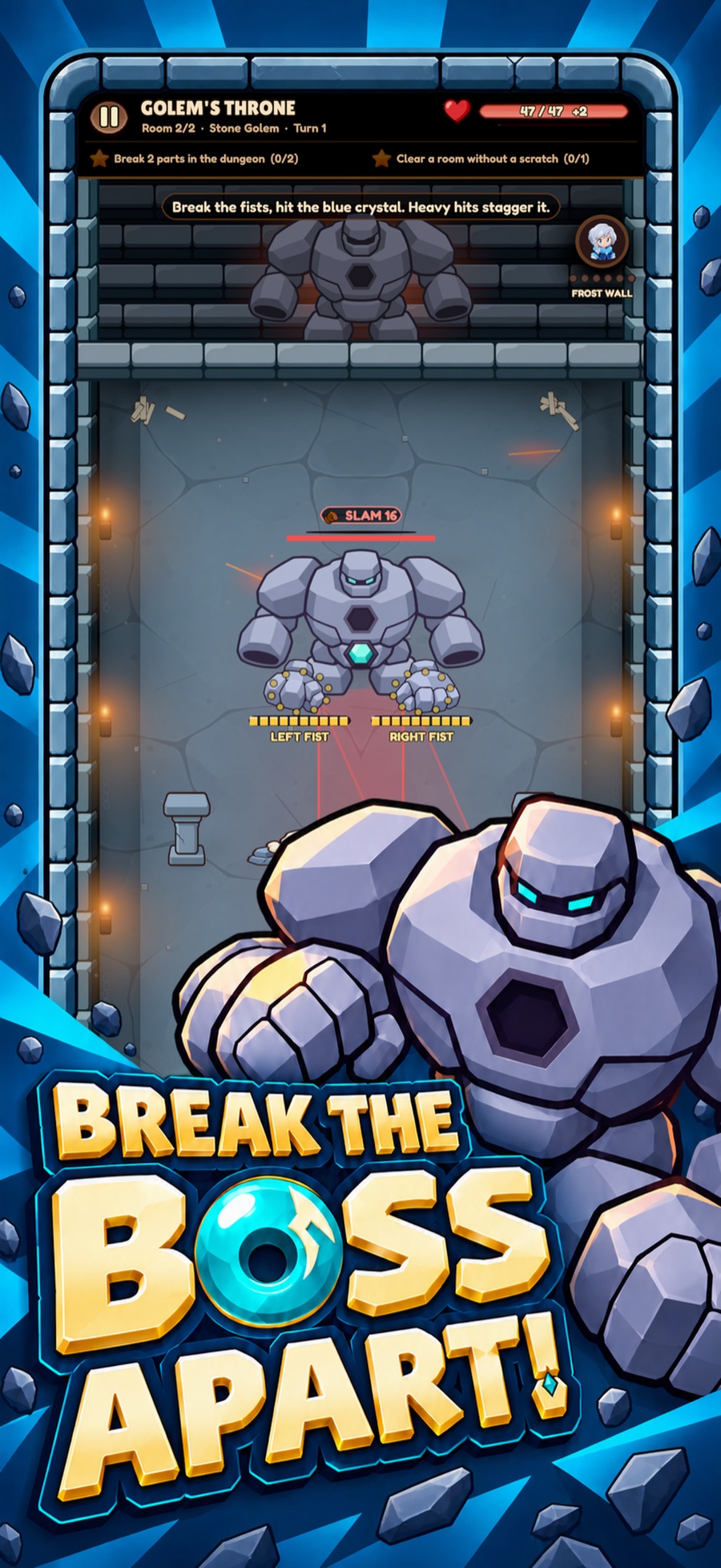 Break the boss apart