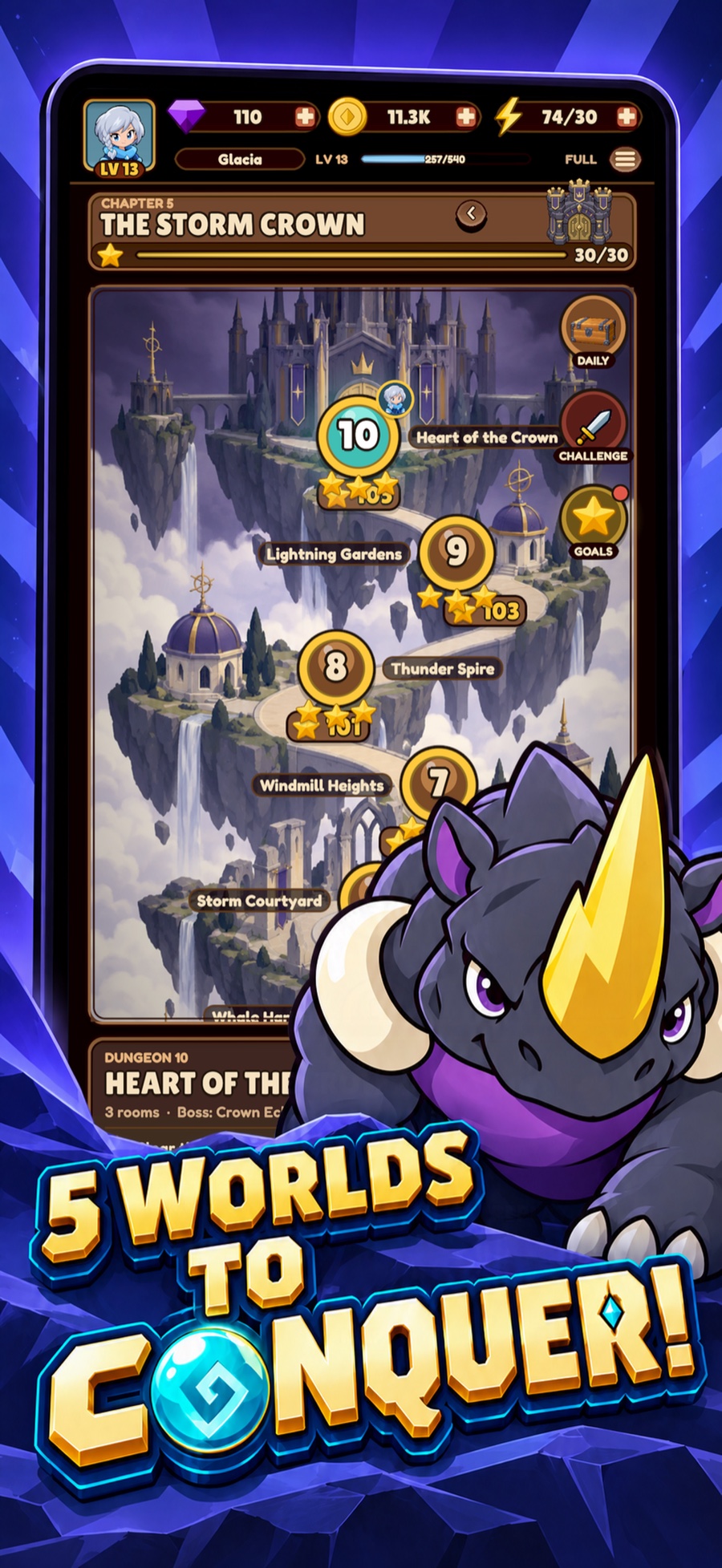 5 worlds to conquer